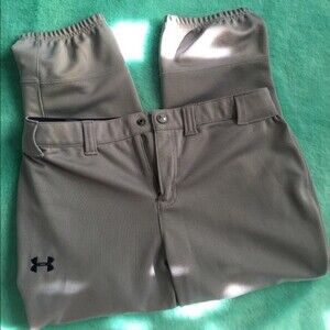 Softball pants and belt bundle. Black practice pants + grey game pants blue belt